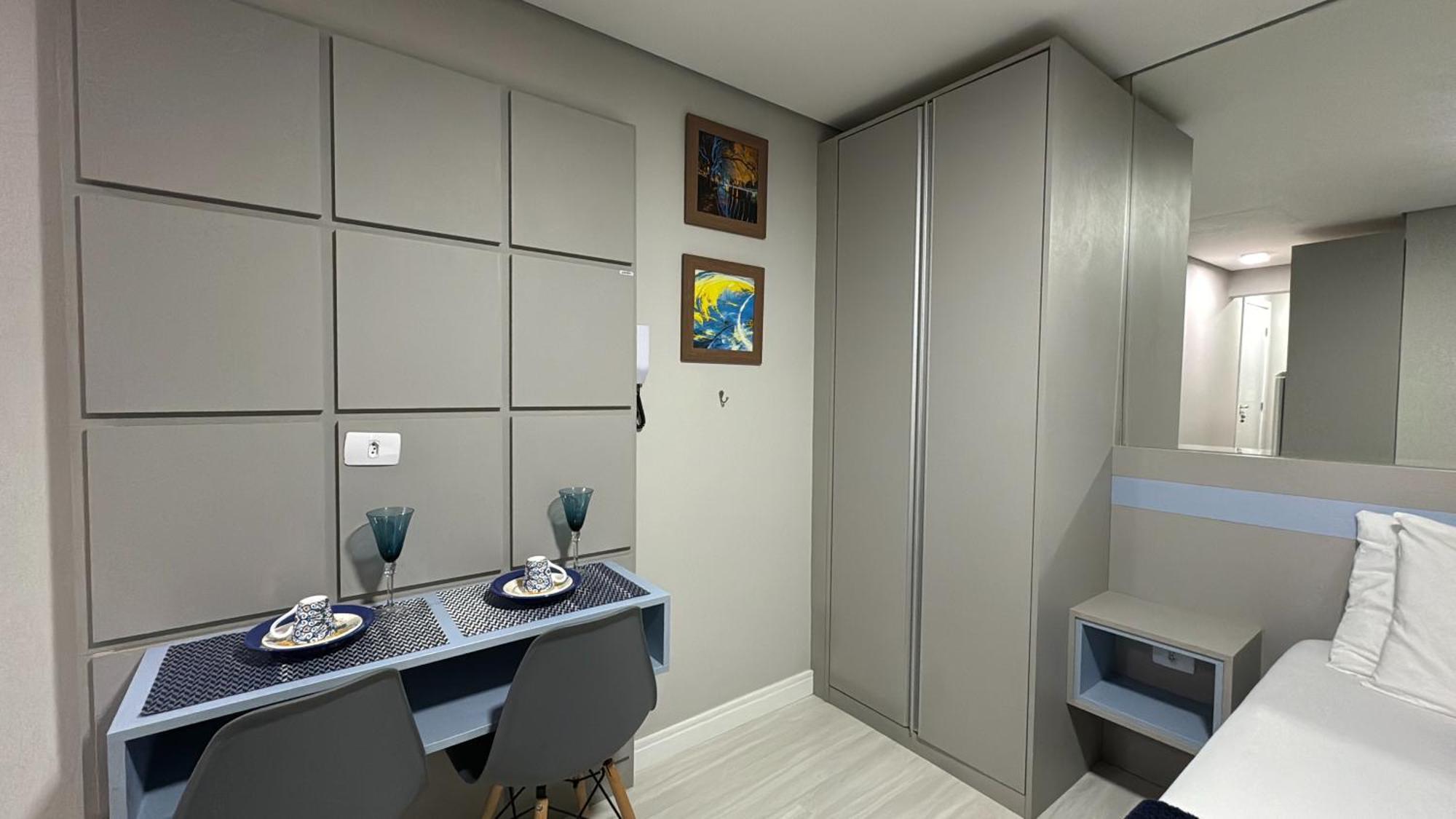 16- Studio Decorado Perfeito Para Casal!!! كوريتيبا المظهر الخارجي الصورة